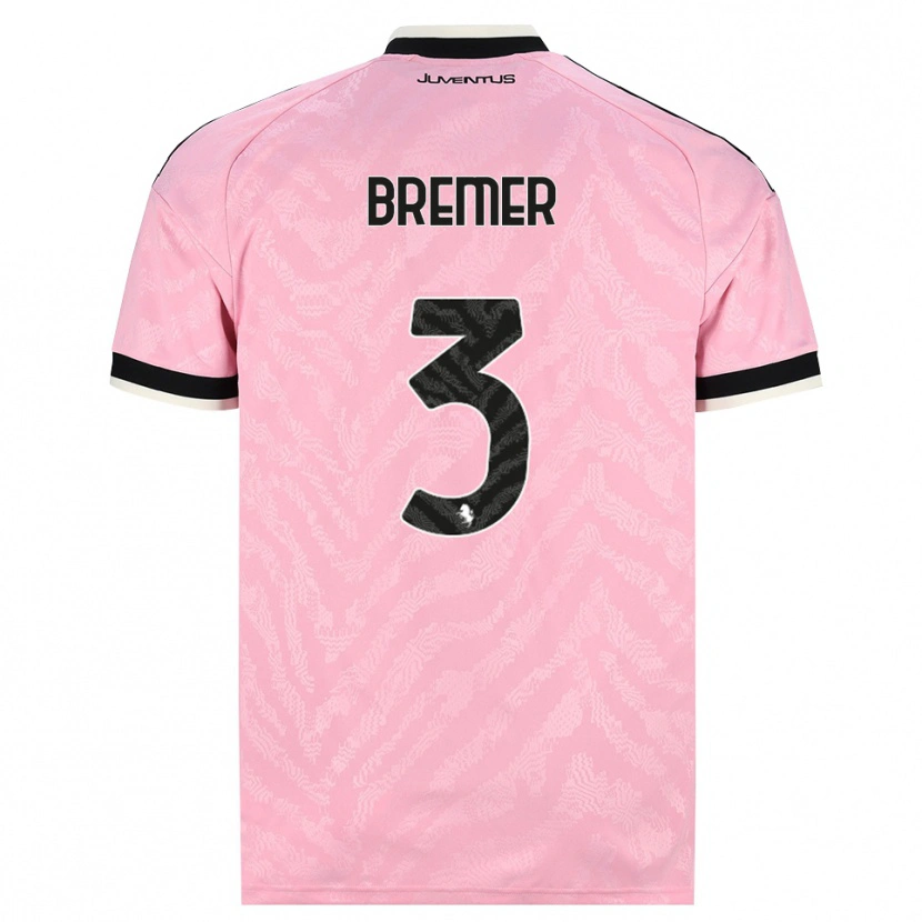 Danxen Hombre Camiseta Gleison Bremer Silva Nascimento #3 Rosa Negro 2ª Equipación 2026/27 La Camisa México