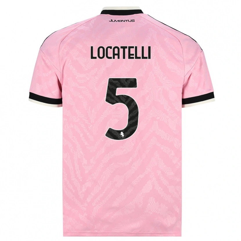 Danxen Hombre Camiseta Manuel Locatelli #5 Rosa Negro 2ª Equipación 2026/27 La Camisa México