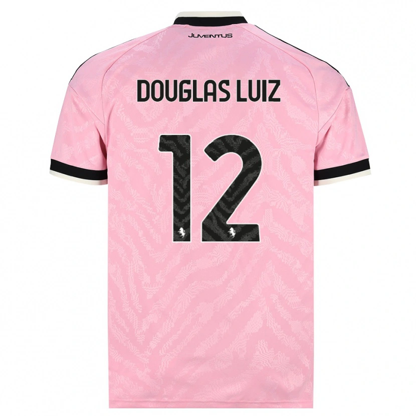 Danxen Hombre Camiseta Douglas Luiz #12 Rosa Negro 2ª Equipación 2026/27 La Camisa México