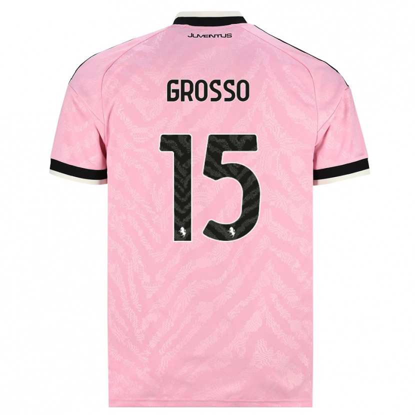 Danxen Hombre Camiseta Julia Grosso #15 Rosa Negro 2ª Equipación 2026/27 La Camisa México