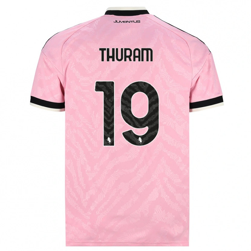 Danxen Hombre Camiseta Khéphren Thuram #19 Rosa Negro 2ª Equipación 2026/27 La Camisa México