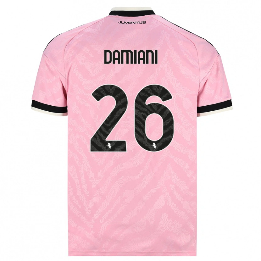 Danxen Hombre Camiseta Samuele Damiani #26 Rosa Negro 2ª Equipación 2026/27 La Camisa México