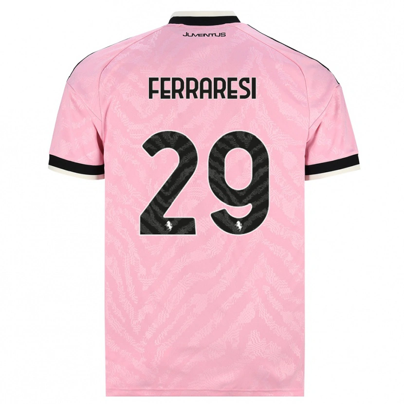 Danxen Hombre Camiseta Eleonora Ferraresi #29 Rosa Negro 2ª Equipación 2026/27 La Camisa México