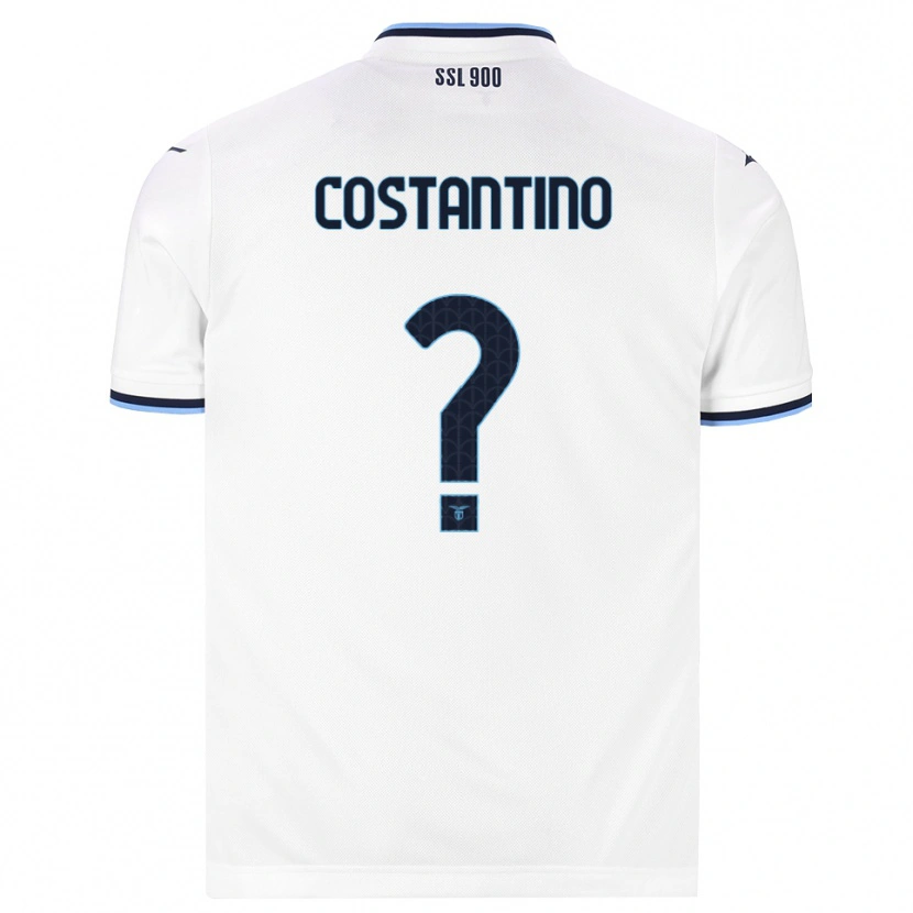 Danxen Hombre Camiseta Davide Costantino #0 Blanco Azul Marino 2ª Equipación 2026/27 La Camisa México