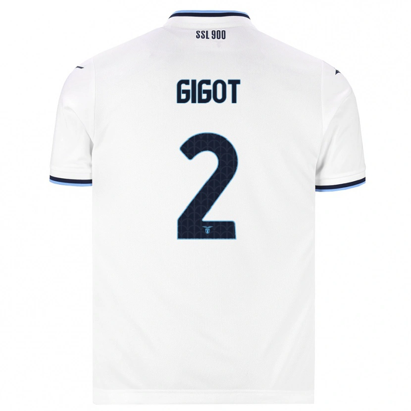 Danxen Hombre Camiseta Samuel Gigot #2 Blanco Azul Marino 2ª Equipación 2026/27 La Camisa México