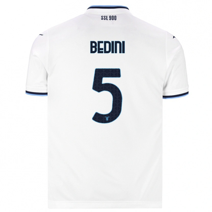 Danxen Hombre Camiseta Filippo Bedini #5 Blanco Azul Marino 2ª Equipación 2026/27 La Camisa México