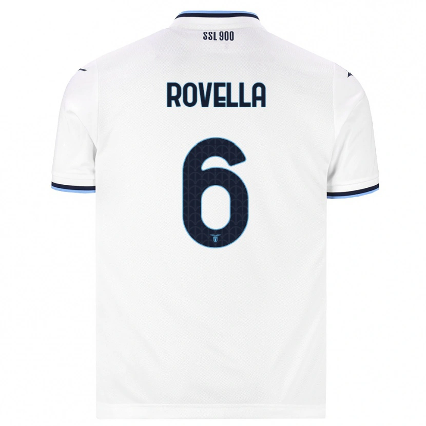 Danxen Hombre Camiseta Nicolò Rovella #6 Blanco Azul Marino 2ª Equipación 2026/27 La Camisa México