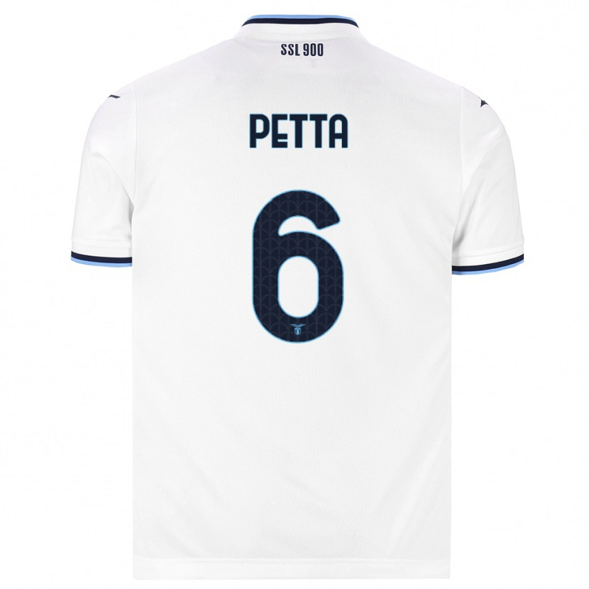 Danxen Hombre Camiseta Andrea Petta #6 Blanco Azul Marino 2ª Equipación 2026/27 La Camisa México