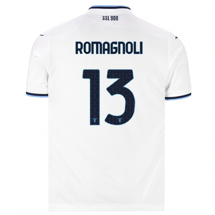 Danxen Hombre Camiseta Alessio Romagnoli #13 Blanco Azul Marino 2ª Equipación 2026/27 La Camisa México
