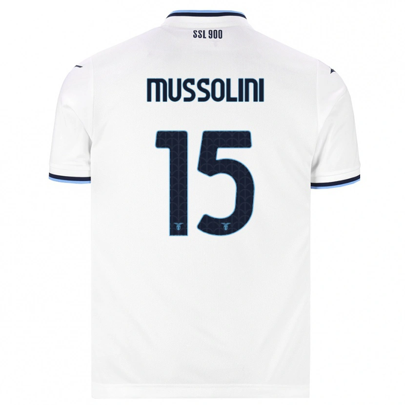 Danxen Hombre Camiseta Romano Floriani Mussolini #15 Blanco Azul Marino 2ª Equipación 2026/27 La Camisa México