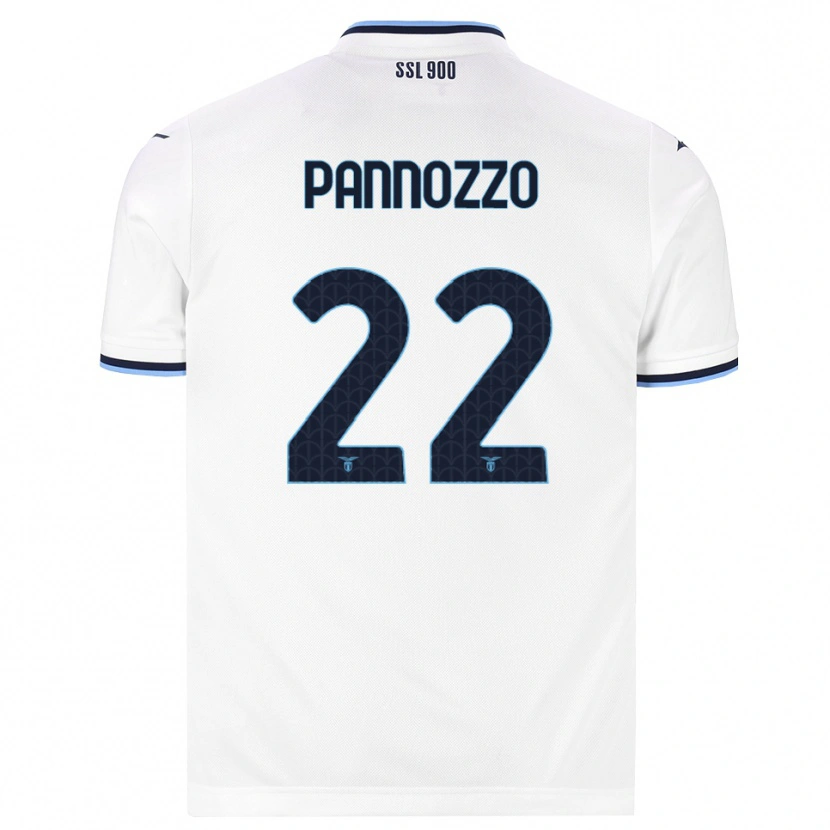 Danxen Hombre Camiseta Nicolò Pannozzo #22 Blanco Azul Marino 2ª Equipación 2026/27 La Camisa México