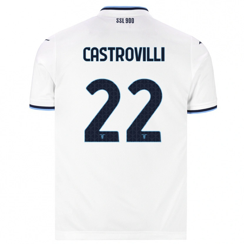 Danxen Hombre Camiseta Gaetano Castrovilli #22 Blanco Azul Marino 2ª Equipación 2026/27 La Camisa México