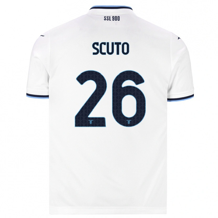 Danxen Hombre Camiseta Leonardo Scuto #26 Blanco Azul Marino 2ª Equipación 2026/27 La Camisa México