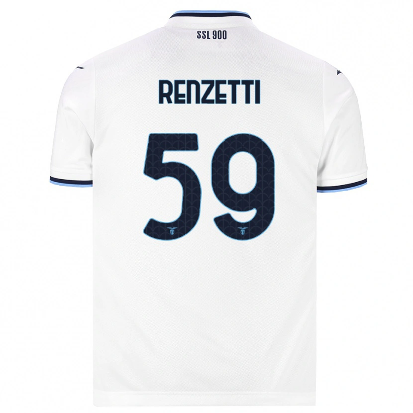 Danxen Hombre Camiseta Davide Renzetti #59 Blanco Azul Marino 2ª Equipación 2026/27 La Camisa México