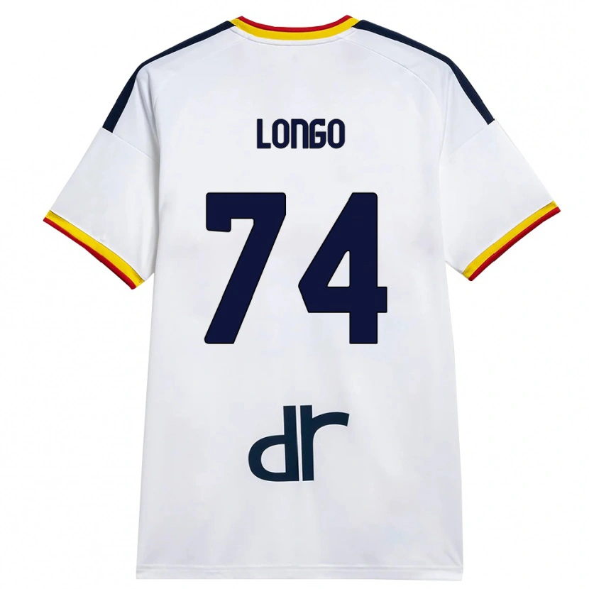 Danxen Hombre Camiseta Francesco Longo #74 Blanco Amarillo Rojo 2ª Equipación 2026/27 La Camisa México