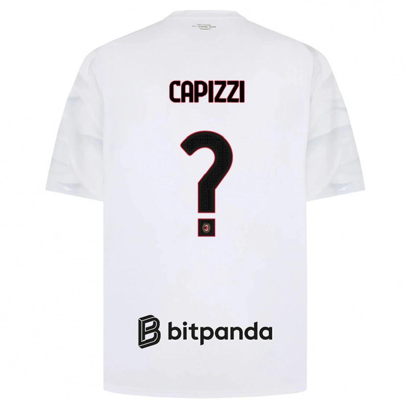 Danxen Hombre Camiseta Edoardo Capizzi #0 Blanco Rojo Negro 2ª Equipación 2026/27 La Camisa México