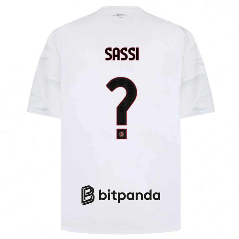 Danxen Hombre Camiseta Simone Sassi #0 Blanco Rojo Negro 2ª Equipación 2026/27 La Camisa México
