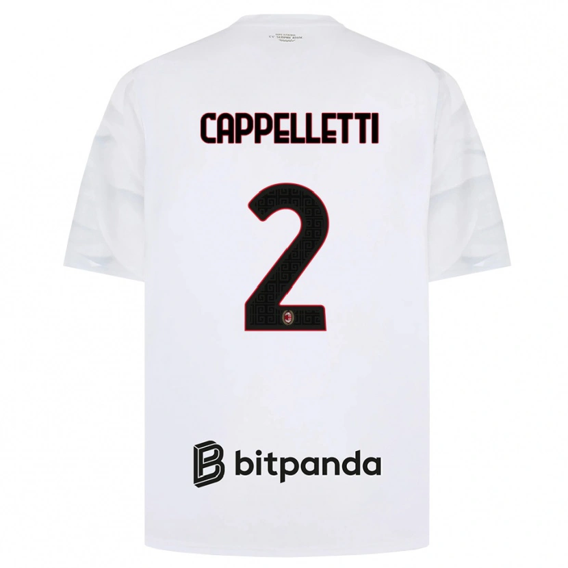 Danxen Hombre Camiseta Mattia Cappelletti #2 Blanco Rojo Negro 2ª Equipación 2026/27 La Camisa México