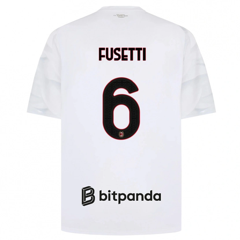 Danxen Hombre Camiseta Laura Fusetti #6 Blanco Rojo Negro 2ª Equipación 2026/27 La Camisa México