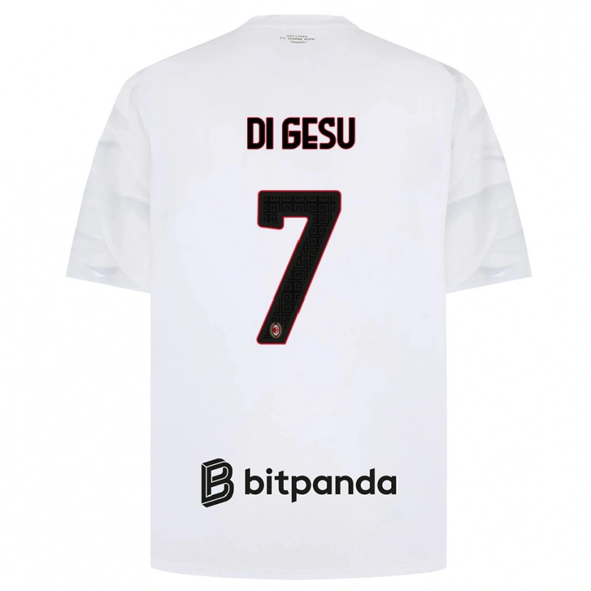 Danxen Hombre Camiseta Enrico Di Gesu #7 Blanco Rojo Negro 2ª Equipación 2026/27 La Camisa México