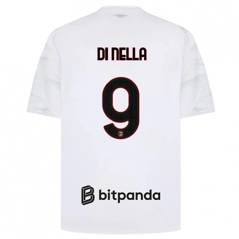 Danxen Hombre Camiseta Ludovico Di Nella #9 Blanco Rojo Negro 2ª Equipación 2026/27 La Camisa México