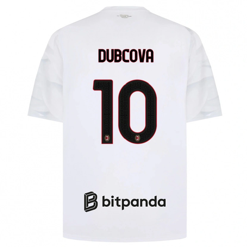 Danxen Hombre Camiseta Kamila Dubcova #10 Blanco Rojo Negro 2ª Equipación 2026/27 La Camisa México