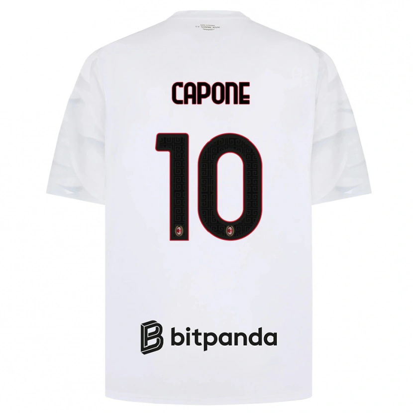 Danxen Hombre Camiseta Andrea Capone #10 Blanco Rojo Negro 2ª Equipación 2026/27 La Camisa México
