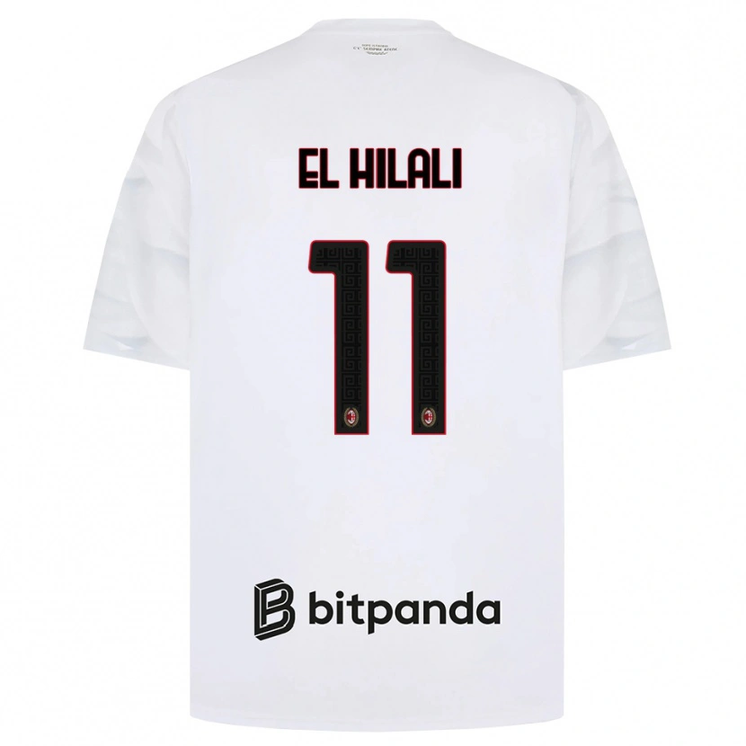 Danxen Hombre Camiseta Youns El Hilali #11 Blanco Rojo Negro 2ª Equipación 2026/27 La Camisa México