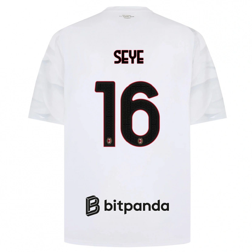 Danxen Hombre Camiseta Abdou Seye #16 Blanco Rojo Negro 2ª Equipación 2026/27 La Camisa México