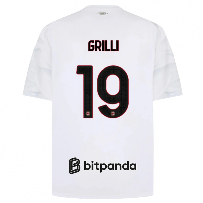 Danxen Hombre Camiseta Lorenzo Grilli #19 Blanco Rojo Negro 2ª Equipación 2026/27 La Camisa México