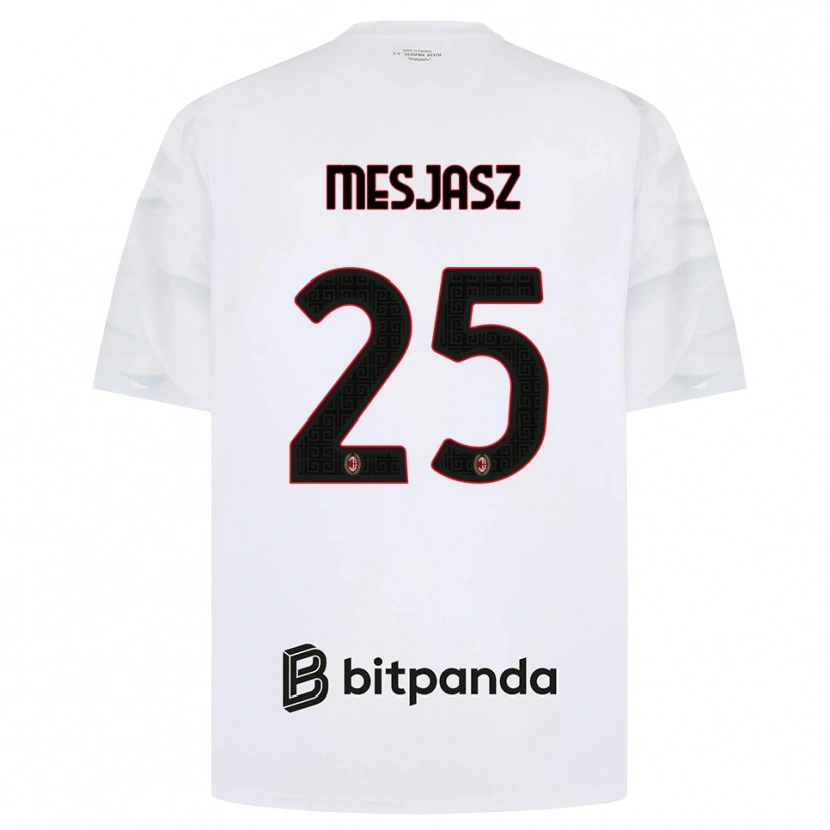 Danxen Hombre Camiseta Malgorzata Mesjasz #25 Blanco Rojo Negro 2ª Equipación 2026/27 La Camisa México