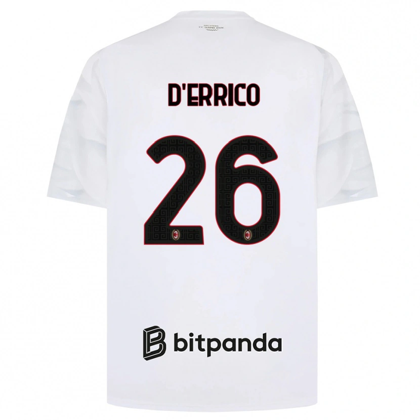 Danxen Hombre Camiseta Leonardo D'errico #26 Blanco Rojo Negro 2ª Equipación 2026/27 La Camisa México