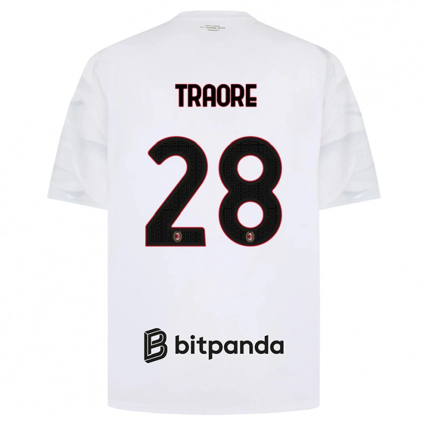 Danxen Hombre Camiseta Chaka Traore #28 Blanco Rojo Negro 2ª Equipación 2026/27 La Camisa México