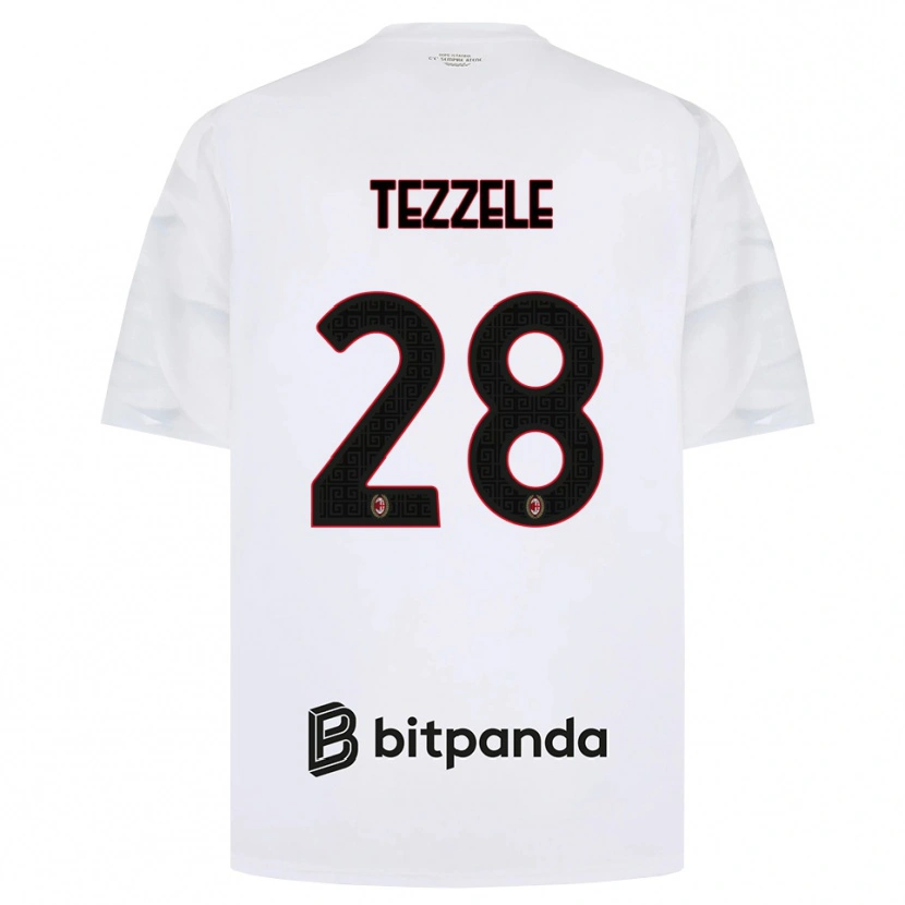 Danxen Hombre Camiseta Matteo Tezzele #28 Blanco Rojo Negro 2ª Equipación 2026/27 La Camisa México