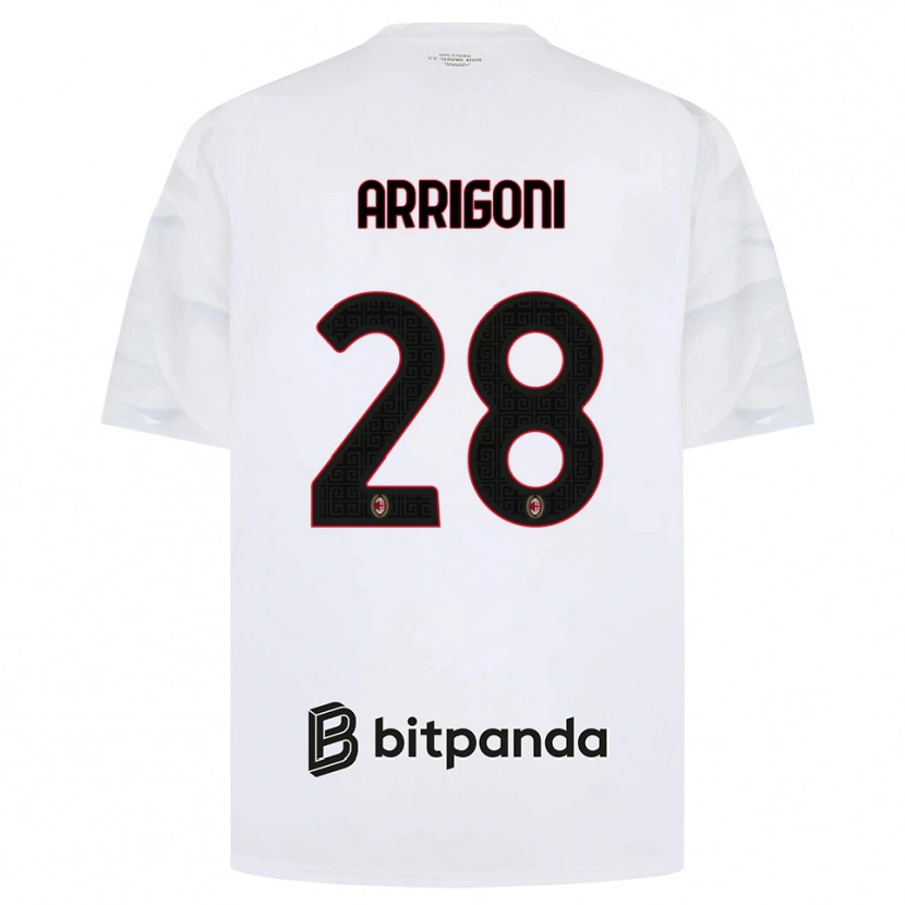Danxen Hombre Camiseta Giorgia Arrigoni #28 Blanco Rojo Negro 2ª Equipación 2026/27 La Camisa México