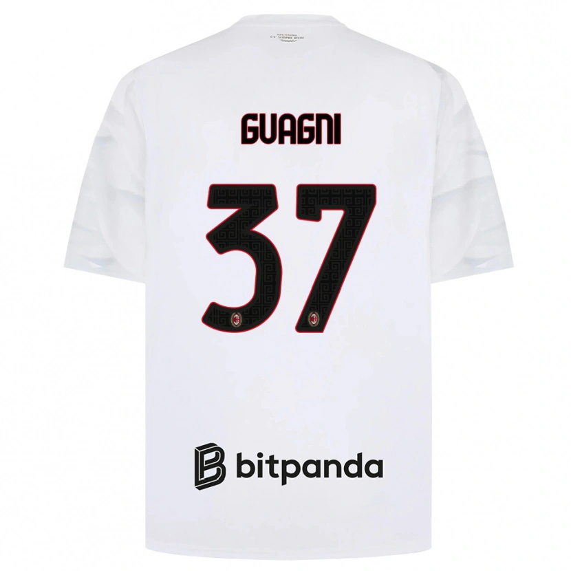 Danxen Hombre Camiseta Alia Guagni #37 Blanco Rojo Negro 2ª Equipación 2026/27 La Camisa México