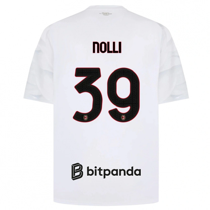 Danxen Hombre Camiseta Luca Nolli #39 Blanco Rojo Negro 2ª Equipación 2026/27 La Camisa México