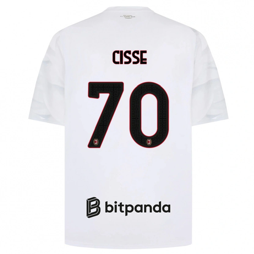 Danxen Hombre Camiseta Alphadjo Cissè #70 Blanco Rojo Negro 2ª Equipación 2026/27 La Camisa México