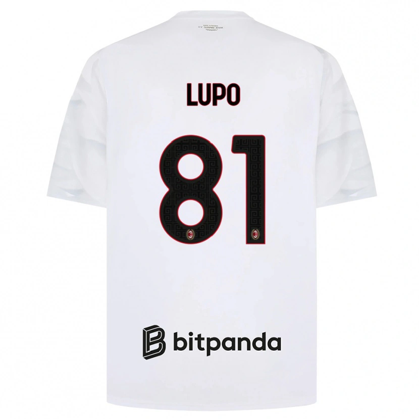 Danxen Hombre Camiseta Simone Lupo #81 Blanco Rojo Negro 2ª Equipación 2026/27 La Camisa México