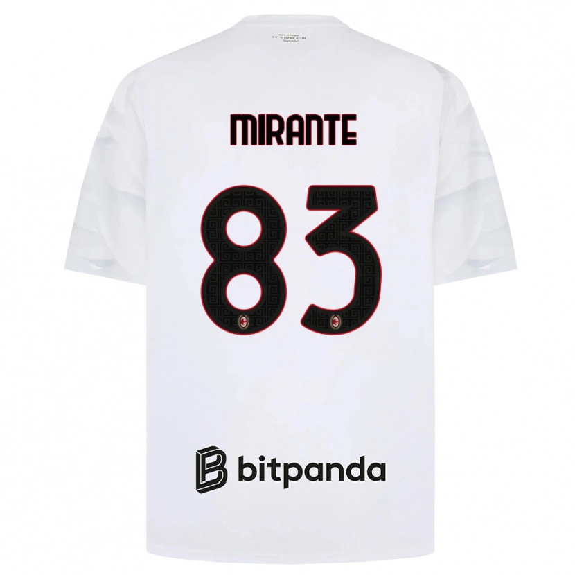 Danxen Hombre Camiseta Antonio Mirante #83 Blanco Rojo Negro 2ª Equipación 2026/27 La Camisa México