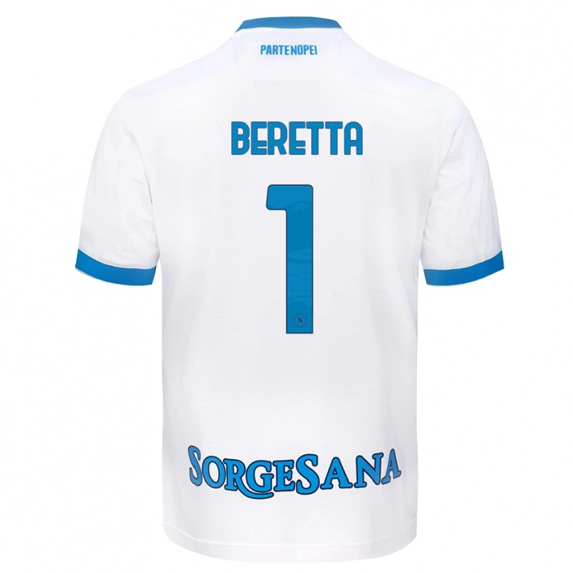 Danxen Hombre Camiseta Beatrice Beretta #1 Blanco Azul Cielo 2ª Equipación 2026/27 La Camisa México