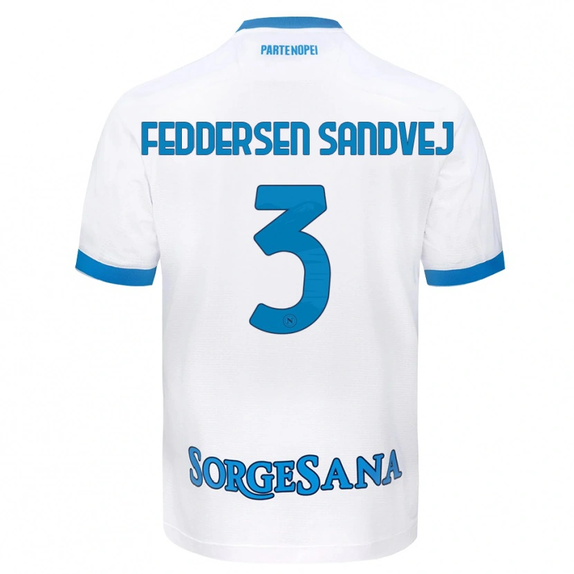 Danxen Hombre Camiseta Cecilie Feddersen Sandvej #3 Blanco Azul Cielo 2ª Equipación 2026/27 La Camisa México