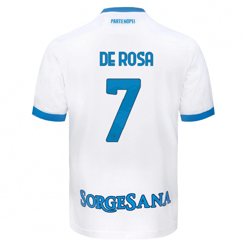 Danxen Hombre Camiseta Vincenzo De Rosa #7 Blanco Azul Cielo 2ª Equipación 2026/27 La Camisa México