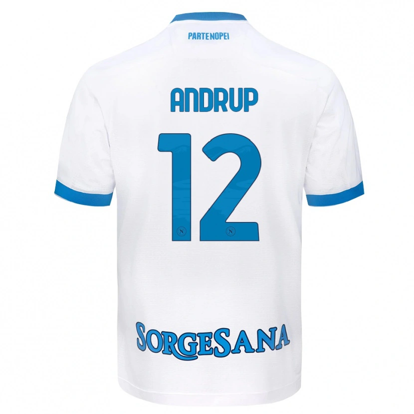 Danxen Hombre Camiseta Klara Lena Elisabeth Andrup #12 Blanco Azul Cielo 2ª Equipación 2026/27 La Camisa México