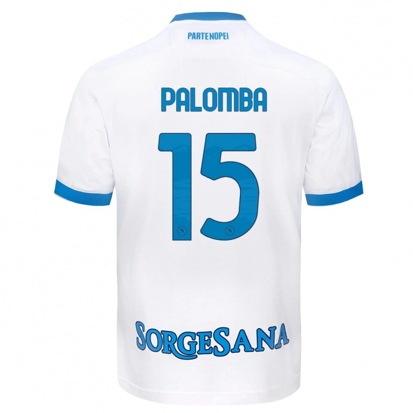 Danxen Hombre Camiseta Fabio Palomba #15 Blanco Azul Cielo 2ª Equipación 2026/27 La Camisa México