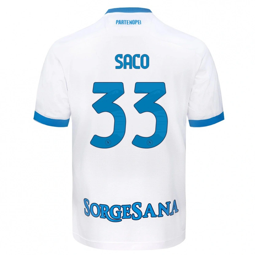 Danxen Hombre Camiseta Coli Saco #33 Blanco Azul Cielo 2ª Equipación 2026/27 La Camisa México