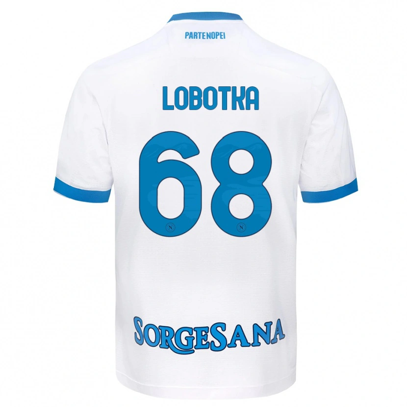 Danxen Hombre Camiseta Stanislav Lobotka #68 Blanco Azul Cielo 2ª Equipación 2026/27 La Camisa México