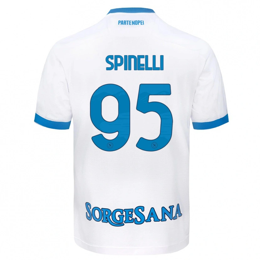 Danxen Hombre Camiseta David Spinelli #95 Blanco Azul Cielo 2ª Equipación 2026/27 La Camisa México