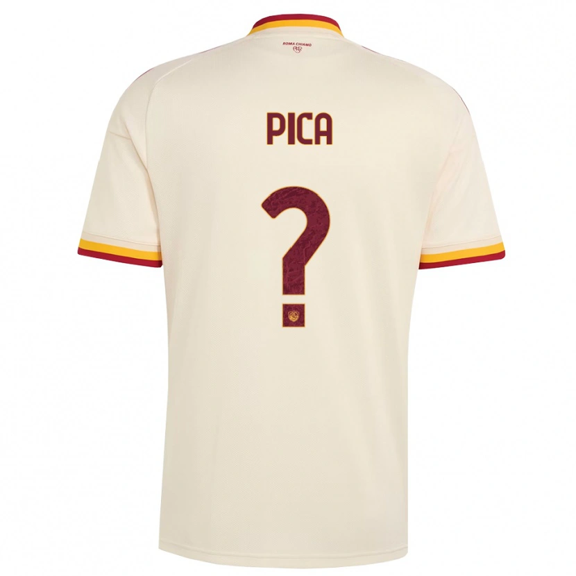 Danxen Hombre Camiseta Mattia Pica #0 Champán Rojo Amarillo 2ª Equipación 2026/27 La Camisa México