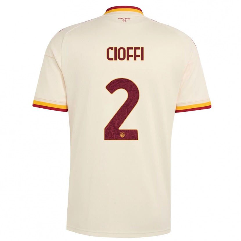 Danxen Hombre Camiseta Cristian Cioffi #2 Champán Rojo Amarillo 2ª Equipación 2026/27 La Camisa México
